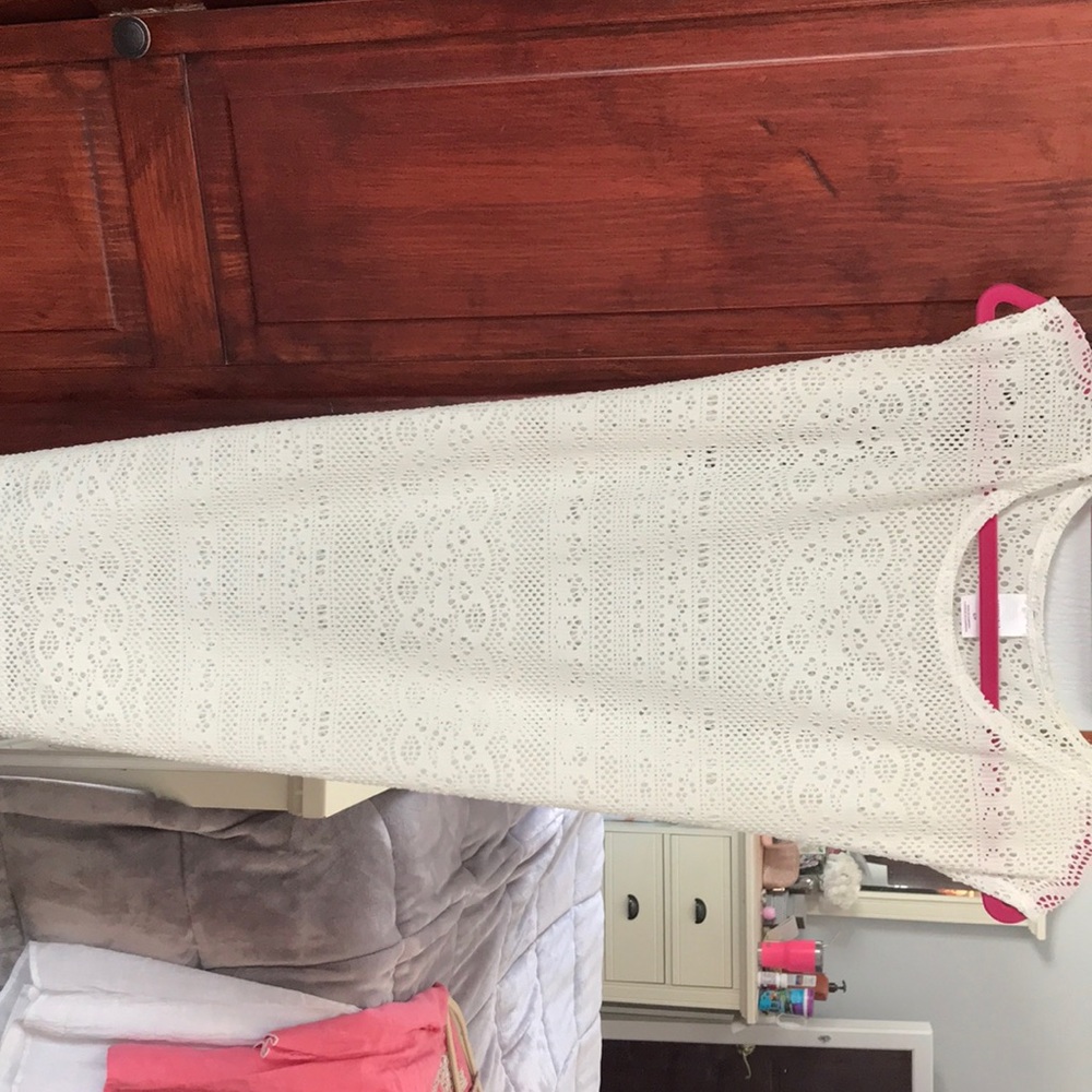 Cream beach cover up